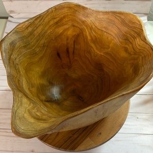 Handcrafted Large Wooden Bowl Container